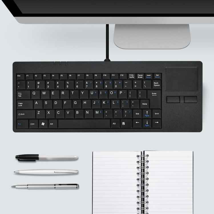 MC-818 82 Keys Touch-pad Ultra-thin Wired Computer Keyboard