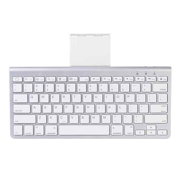 MC Saite 460BT 78 Keys Ultra-thin Mini Wireless Bluetooth Keyboard, Built-in Holder, Support Android / iOS / Windows System(Silver)