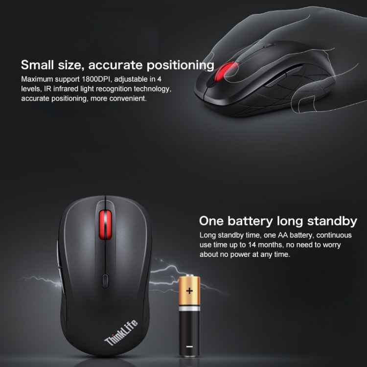 Lenovo ThinkLife Dual Mode Mute Wireless Bluetooth Mouse