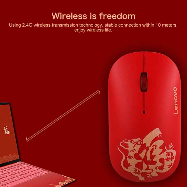 Lenovo Air Handle Lightweight Portable Mute Wireless Mouse, Blessing Mouse Version