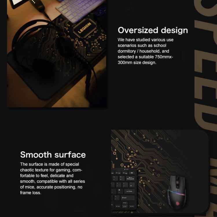 Lenovo Speed Max C Legion Gears Gaming Mouse Pad