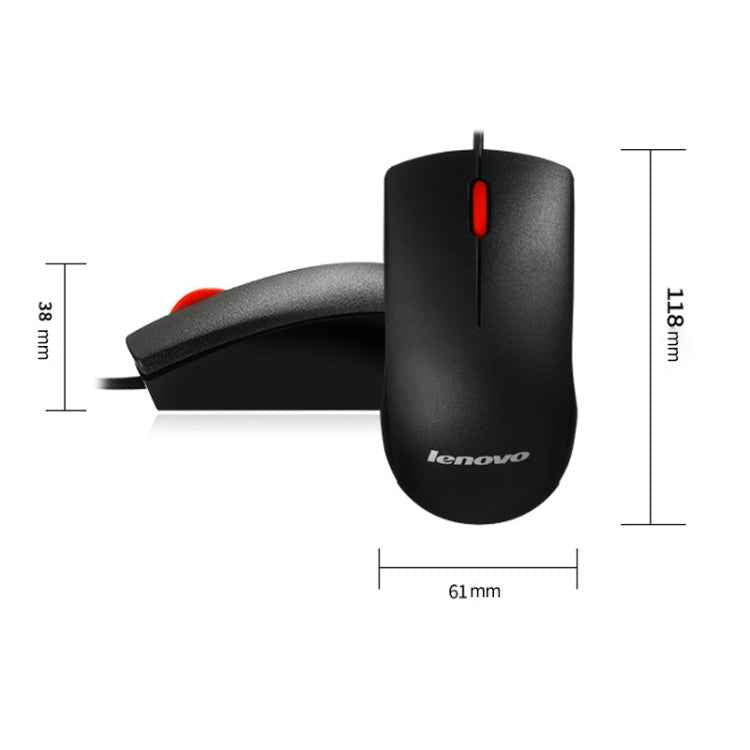 Lenovo M120 Pro Fashion Office Red Dot Wired Mouse