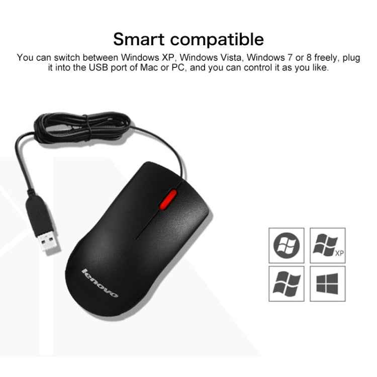 Lenovo M120 Pro Fashion Office Red Dot Wired Mouse
