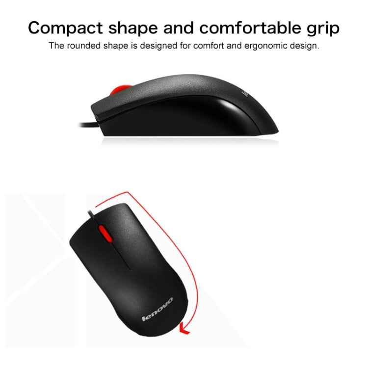 Lenovo M120 Pro Fashion Office Red Dot Wired Mouse