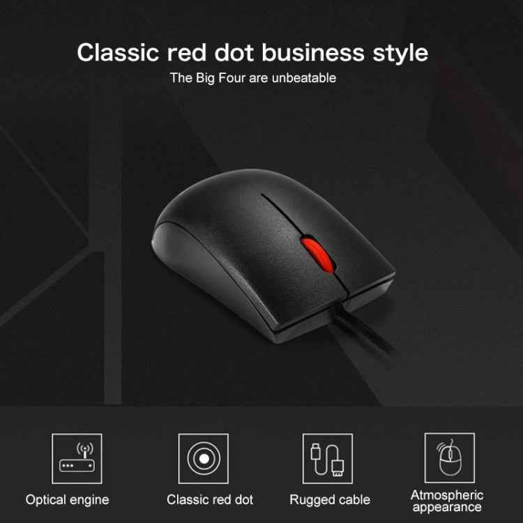 Lenovo M120 Pro Fashion Office Red Dot Wired Mouse
