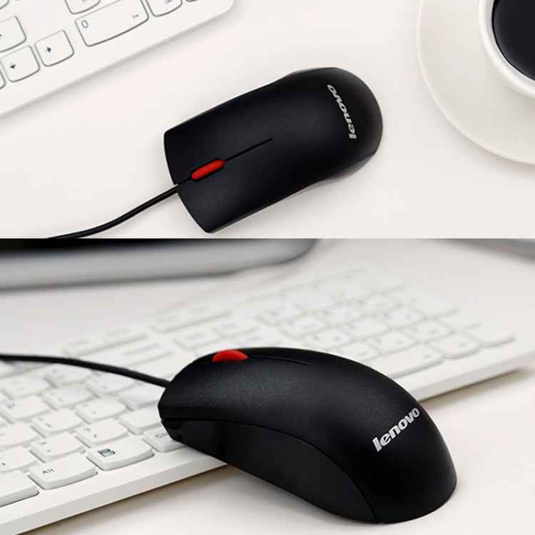 Lenovo M120 Pro Fashion Office Red Dot Wired Mouse