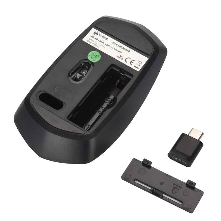 MCSaite MC-369AG USB-C / Type-C 1600DPI Three-speed Adjustable 4-button Wireless Optical Mouse