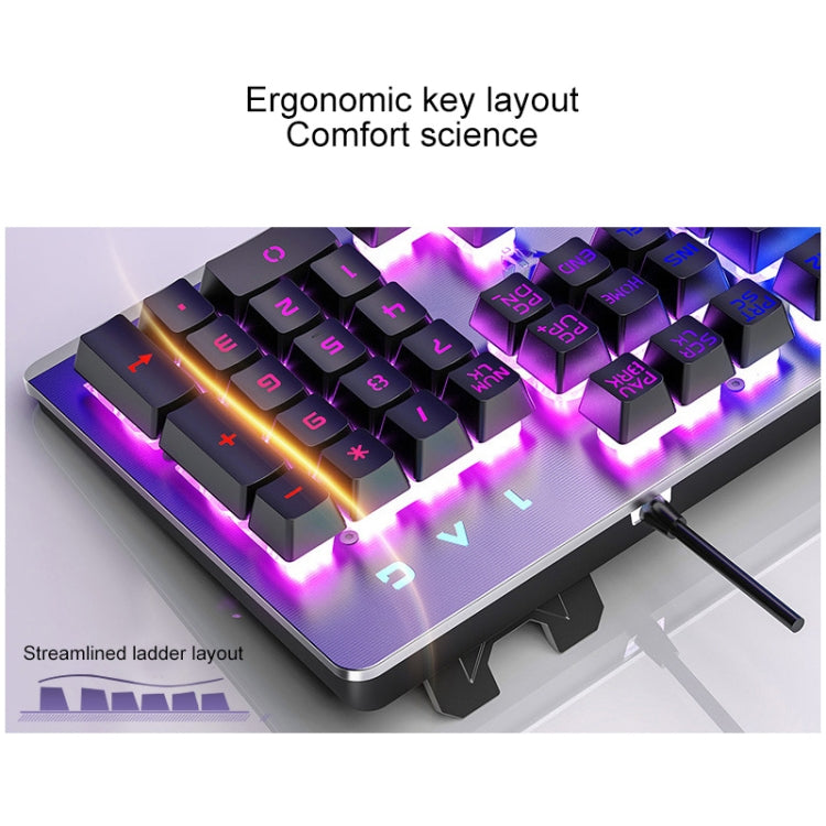 YINDIAO K002 USB Wired Mechanical Feel RGB Backlight Keyboard + Optical Mouse + Headset Set, RGB Backlight / Black, RGB Backlight / Silent / Black, Orange Backlight / Black, RGB Backlight / White