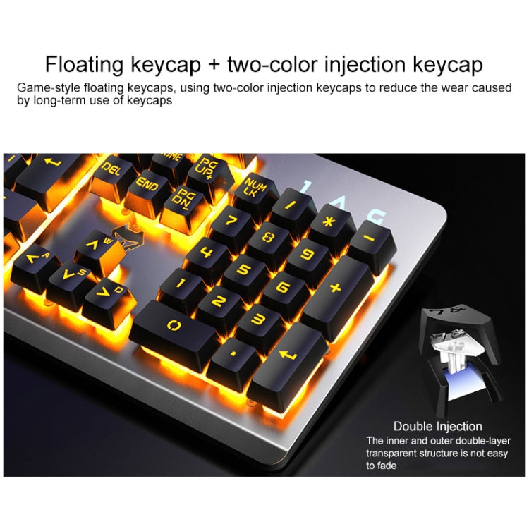 YINDIAO K002 USB Wired Mechanical Feel RGB Backlight Keyboard + Optical Mouse + Headset Set, RGB Backlight / Black, RGB Backlight / Silent / Black, Orange Backlight / Black, RGB Backlight / White