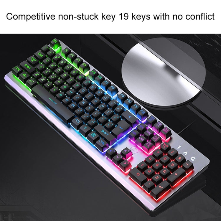 YINDIAO K002 USB Wired Mechanical Feel RGB Backlight Keyboard + Optical Mouse + Headset Set, RGB Backlight / Black, RGB Backlight / Silent / Black, Orange Backlight / Black, RGB Backlight / White