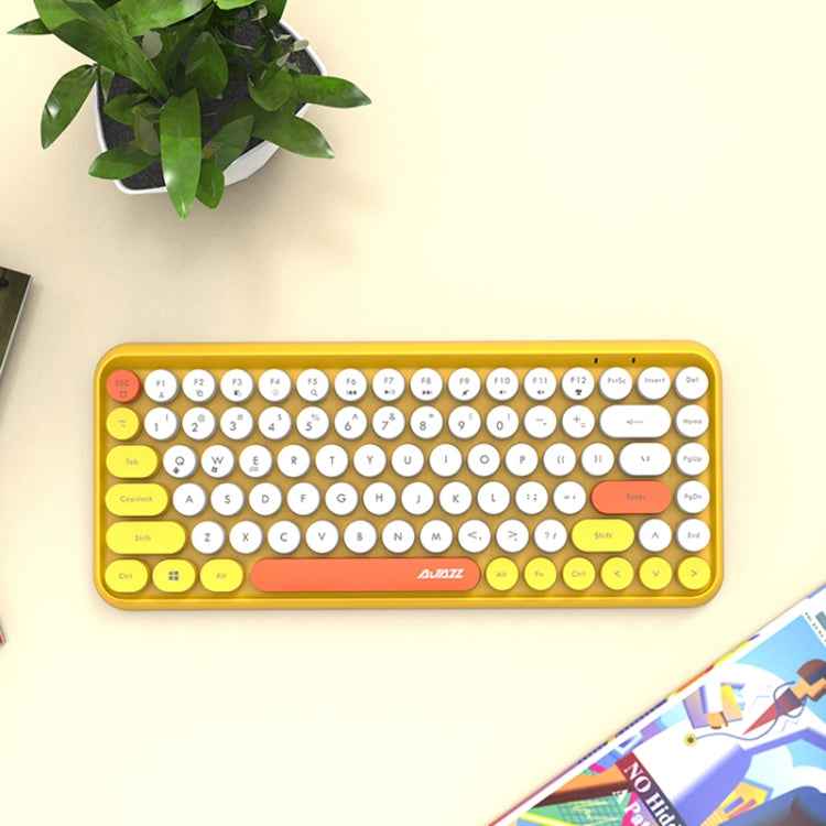 Ajazz 308I 84 Keys Tablet Mobile Phone Computer Household Office Bluetooth Keyboard