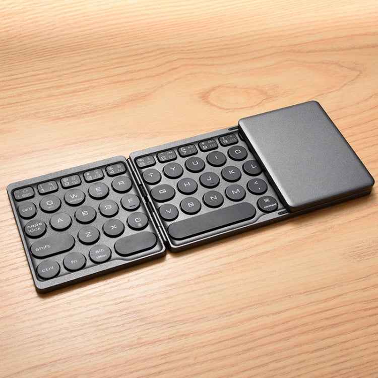 GK408 Three-fold Rechargeable Wireless Bluetooth Keyboard with Touchpad, Support Android / IOS / Windows