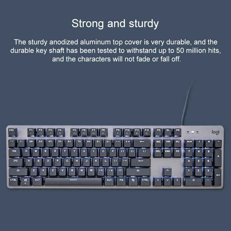 Logitech K845 CHERRY Blue Axis Backlit Mechanical Wired Keyboard, Cable Length: 1.8m