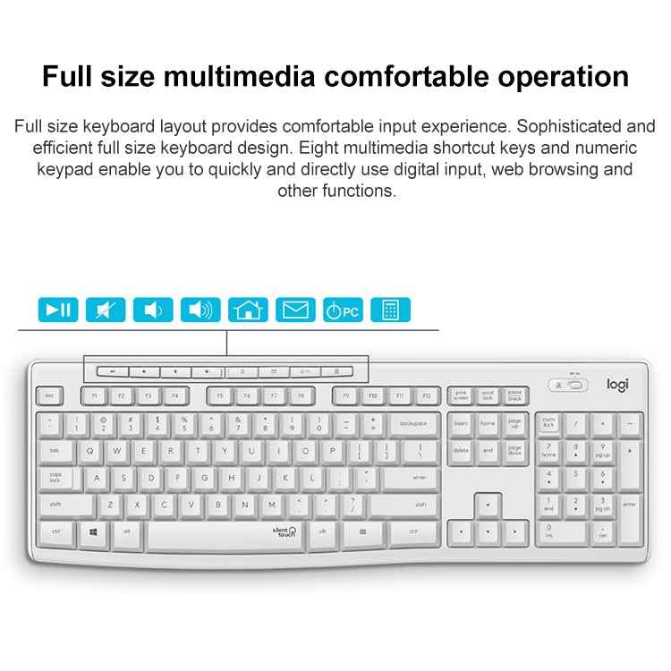 Logitech MK295 USB Wireless Silence Keyboard Mouse Set