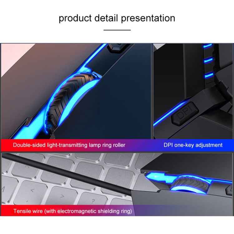 YINDIAO 6 Keys Gaming Office USB Mechanical Wired Mouse