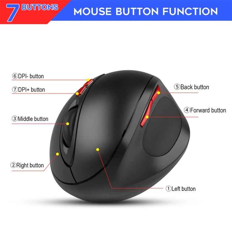 HXSJ T33 2.4GHz Ergonomic Optical Wireless Notebook PC Mouse