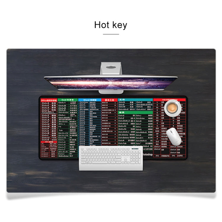 YINDIAO Large Rubber Mouse Pad Anti-skid Gaming Office Desk Pad Keyboard Mat, Size: 800x300mm (Universe)