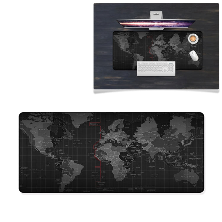 YINDIAO Large Rubber Mouse Pad Anti-skid Gaming Office Desk Pad Keyboard Mat, Size: 800x300mm (Universe)