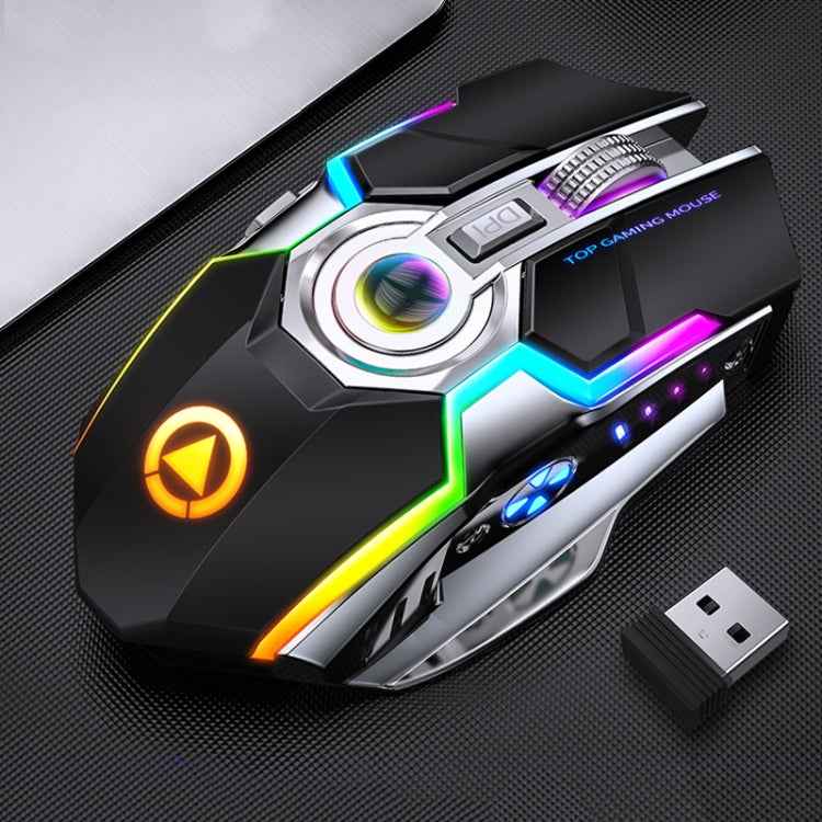YINDIAO A5 2.4GHz 1600DPI 3-modes Adjustable Rechargeable RGB Light Wireless Silent Gaming Mouse