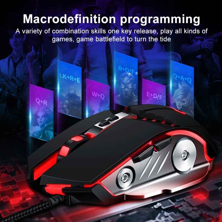 GM20 3200DPI 4-modes Adjustable 7-keys RGB Light Wired Gaming Mouse