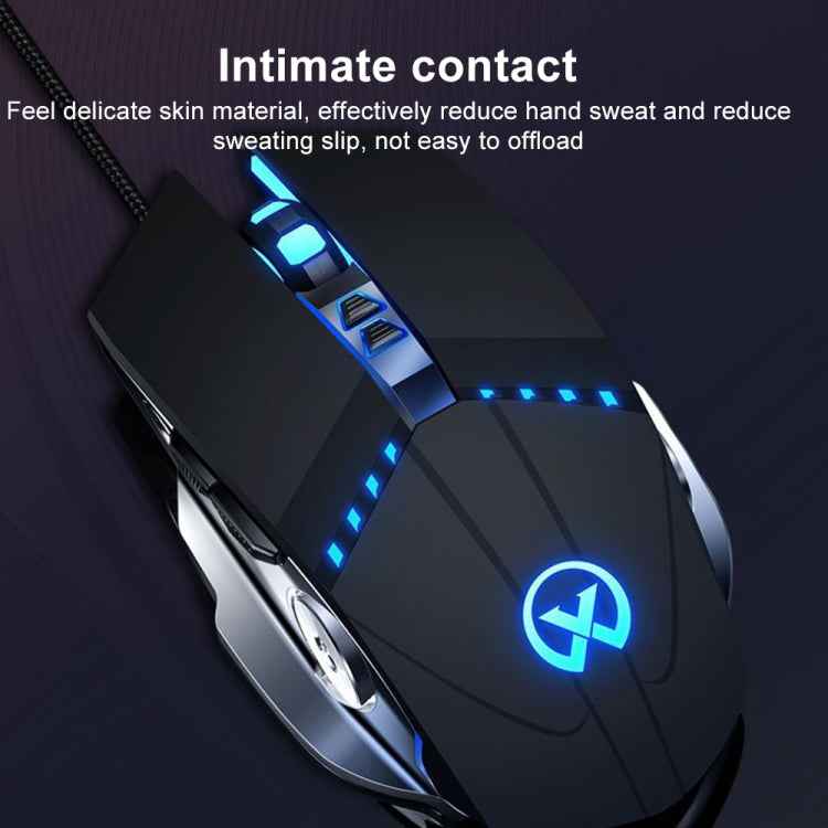 GM20 3200DPI 4-modes Adjustable 7-keys RGB Light Wired Gaming Mouse