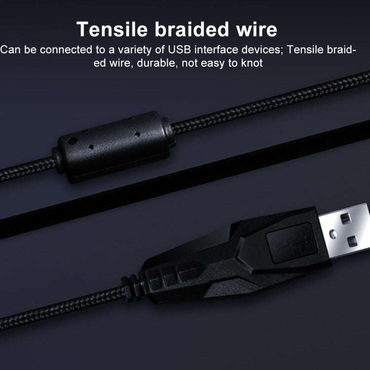 GM20 3200DPI 4-modes Adjustable 7-keys RGB Light Wired Gaming Mouse, GM20 Black, GM20 White