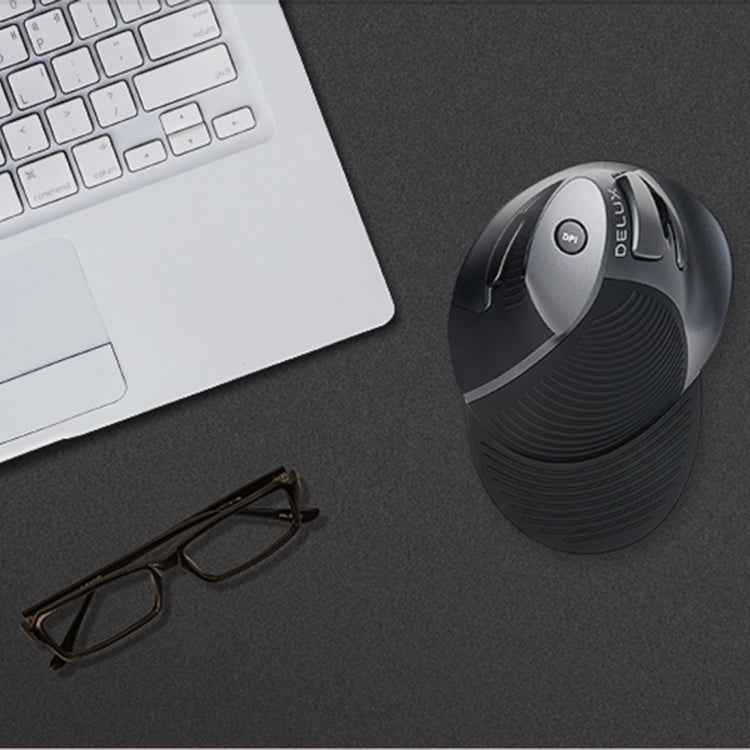 DELUX M618GX Wireless Ergonomic Vertical Mouse 1600DPI Optical Mouse
