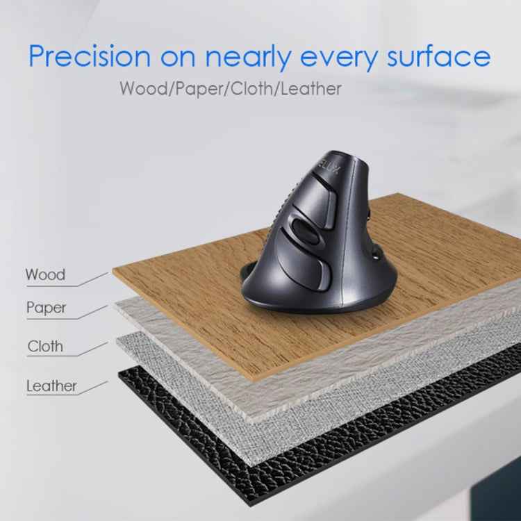 DELUX M618GX Wireless Ergonomic Vertical Mouse 1600DPI Optical Mouse