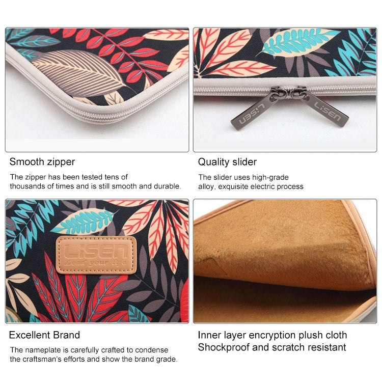 Lisen 10 inch Sleeve Case Colorful Leaves Zipper Briefcase Carrying Bag for iPad Air 2, iPad Air, iPad 4, iPad New, Galaxy Tab A 10.1, Lenovo Yoga 10.1 inch, Microsoft Surface Pro 10.6, 10 inch and Below Laptops / Tablets, 10 inch