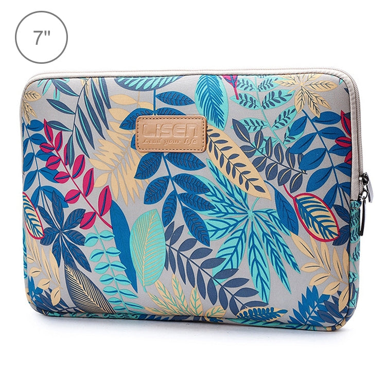 Lisen 7.0 inch Sleeve Case Colorful Leaves Zipper Briefcase Carrying Bag, 7.0 inch