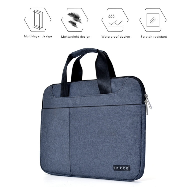 OSOCE S63 Breathable Wear-resistant Shoulder Handheld Zipper Laptop Bag For 15 inch and Below Macbook, Samsung, Lenovo, Sony, DELL Alienware, CHUWI, ASUS, HP