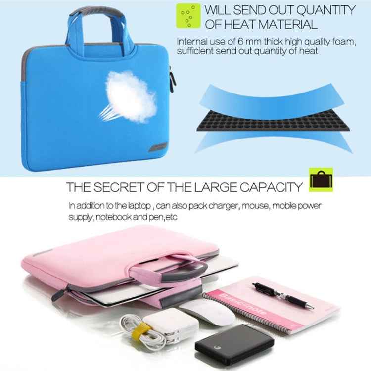 12 inch Portable Air Permeable Handheld Sleeve Bag for MacBook, Lenovo and other Laptops, Size:32x21x2cm