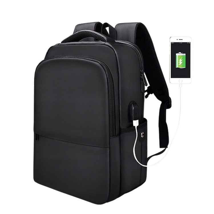 Polyester Waterproof Laptop Backpack for Below 15 inch Laptops, with USB Interface Trunk Trolley Strap