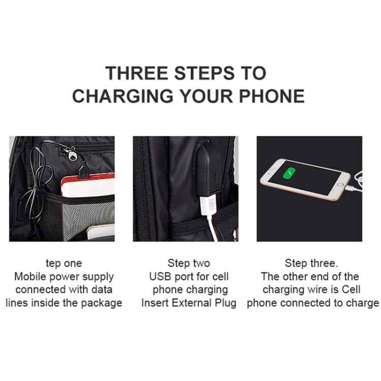 Polyester Waterproof Laptop Backpack for Below 15 inch Laptops, with USB Interface Trunk Trolley Strap