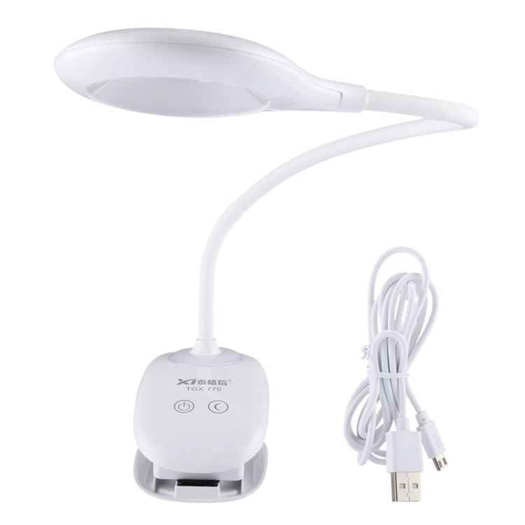 28 LEDs Flexible Goose Neck Hollow Ring Design Eye Protection Light with Clip & Small Night Light Function