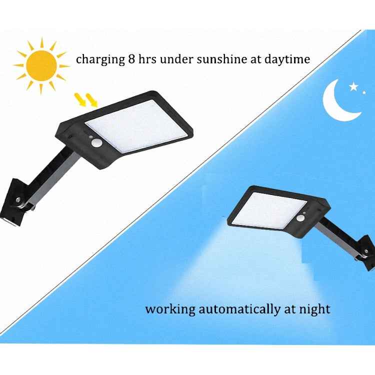 6W 800LM 48 LEDs Solar Remote Control Flat Lamp with Bracket