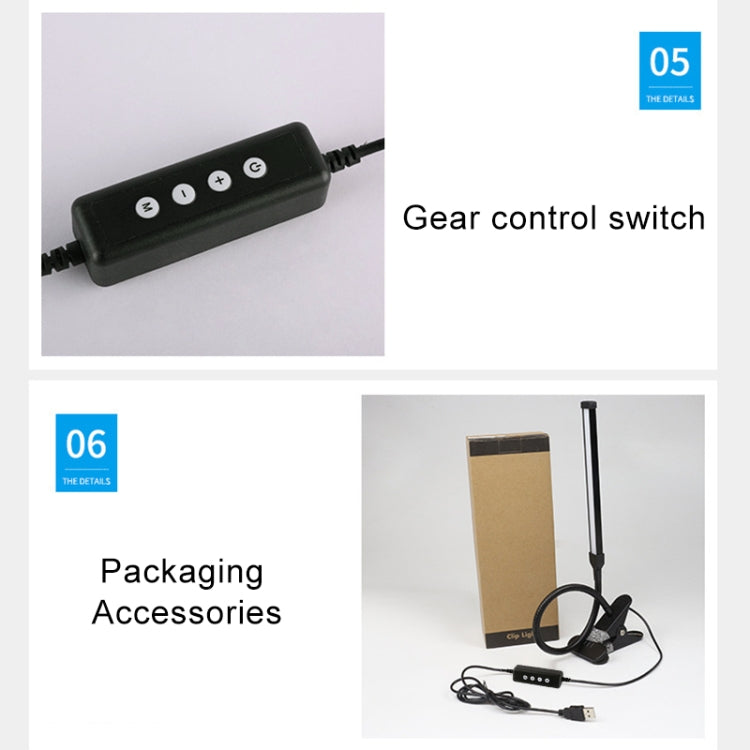 LED Desk Lamp 8W Folding Adjustable USB Charging Eye Protection Table Lamp, USB Charge Version + Power Plug, USB Charge Version + Power Plug(Black), USB Charge Version + Power Plug(White)