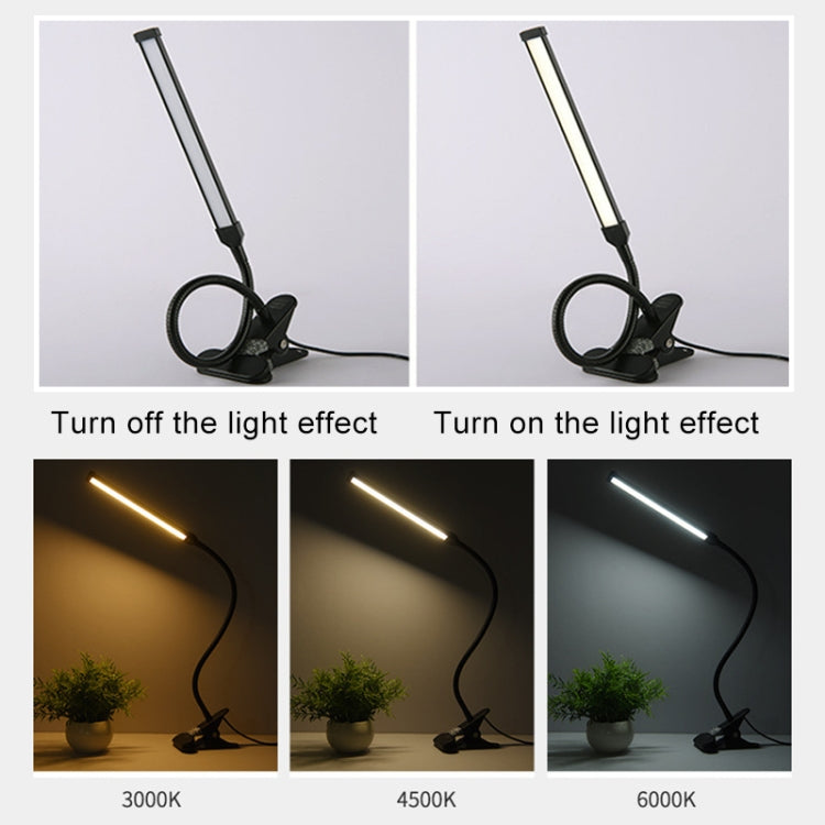 LED Desk Lamp 8W Folding Adjustable USB Charging Eye Protection Table Lamp, USB Charge Version + Power Plug