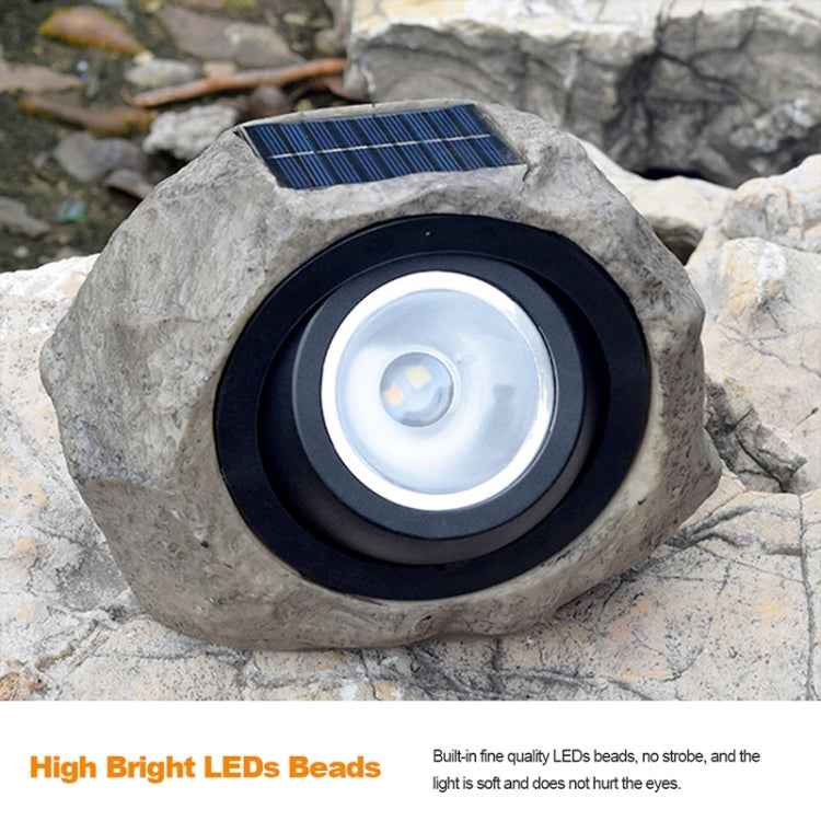 Solar Powered Simulated Stone Spotlight LED Light IP65 Waterproof Outdoor Garden Lawn Lamp