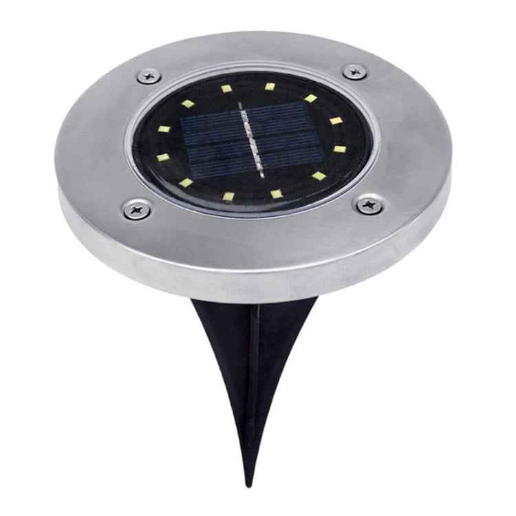 2 PCS 12 LEDs Solar Powered Buried Light Under Ground Lamp IP65 Waterproof Outdoor Garden Street Light