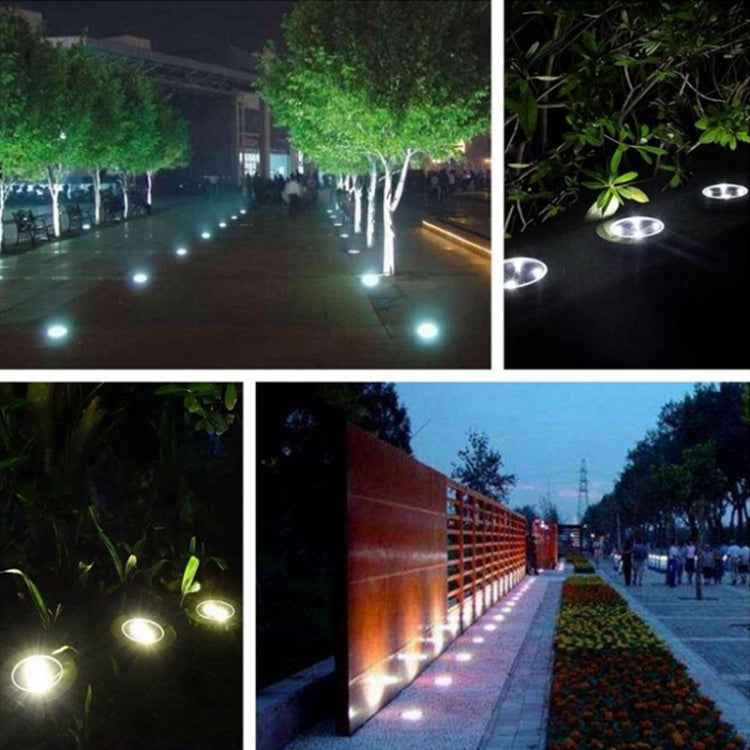 2 PCS 12 LEDs Solar Powered Buried Light Under Ground Lamp IP65 Waterproof Outdoor Garden Street Light
