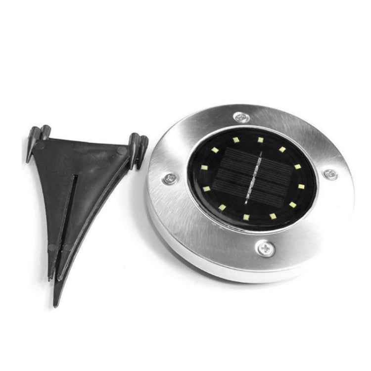 2 PCS 12 LEDs Solar Powered Buried Light Under Ground Lamp IP65 Waterproof Outdoor Garden Street Light