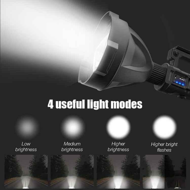 W590 P50 10W Rechargeable Strong LED Flashlight 4-Modes Outdoors Searchlight with Tripod