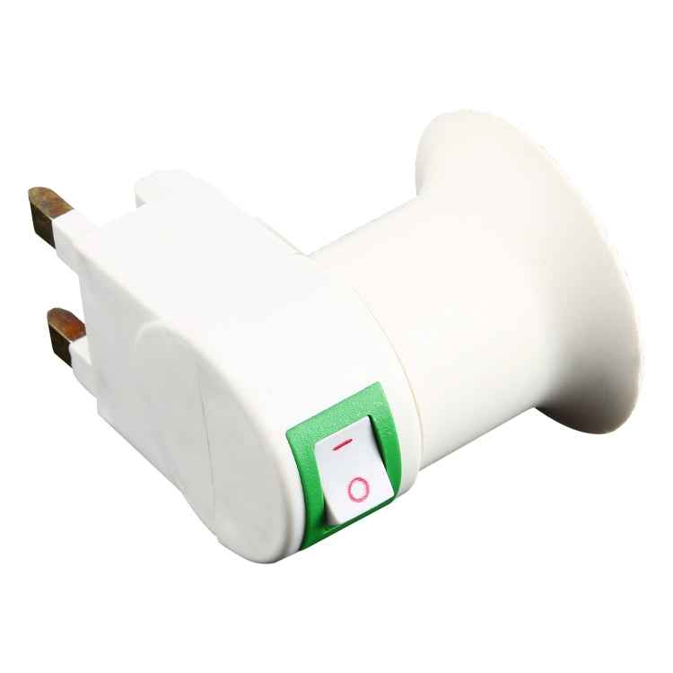 E27 Socket Type Light Holder Base Lamp Holder Converter with Switch, UK Plug