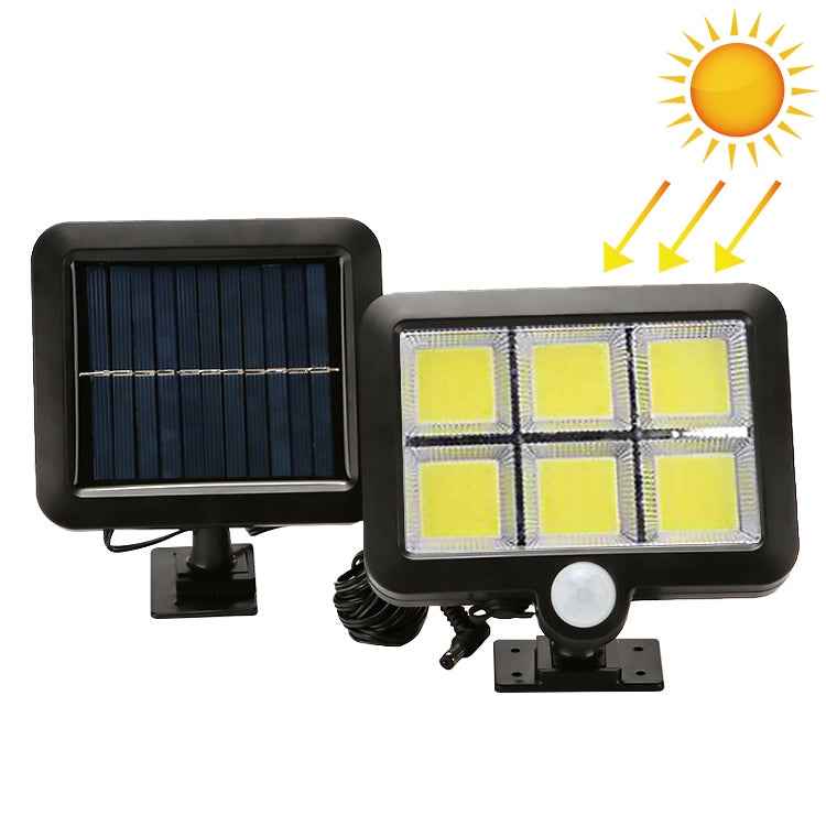 Solar Wall Light Six Grid Separate Human Body Induction Garden Light Waterproof Outdoor Lighting Street Light