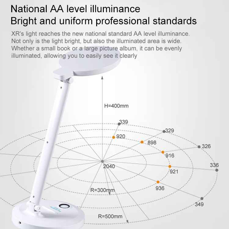 LED Student Learning Eye Protection Foldable Desk Lamp, USB Powered