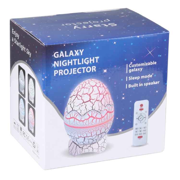 6W Cracked Egg-shaped Remote Control LED Starry Sky Projection Lamp