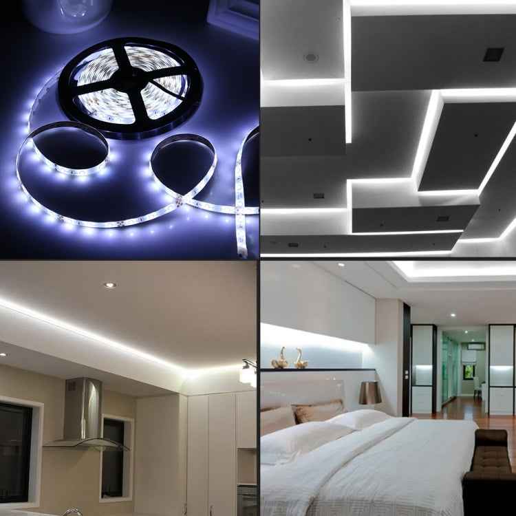 2pcs Bare Board 2835 SMD Dimmable White Light / Warm Light LED Rope Light, 60 LED/m, Length: 5m, 12V 2A 100-240V