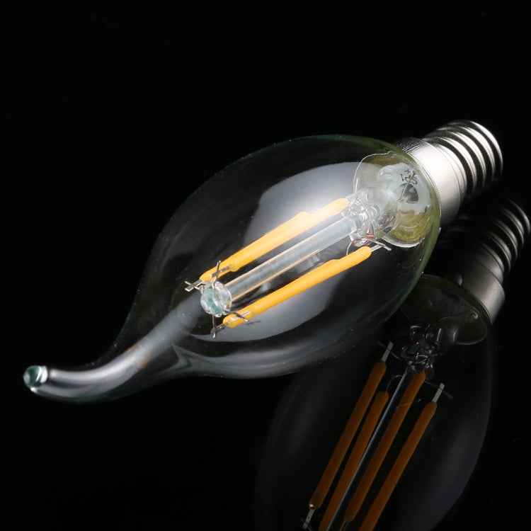 C35 E14 4W 4 LEDs 300 LM 3000K Dimmable Retro LED Filament Light Bulb Energy Saving Light, AC 220V