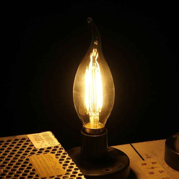 C35 E14 4W 4 LEDs 300 LM 3000K Dimmable Retro LED Filament Light Bulb Energy Saving Light, AC 220V